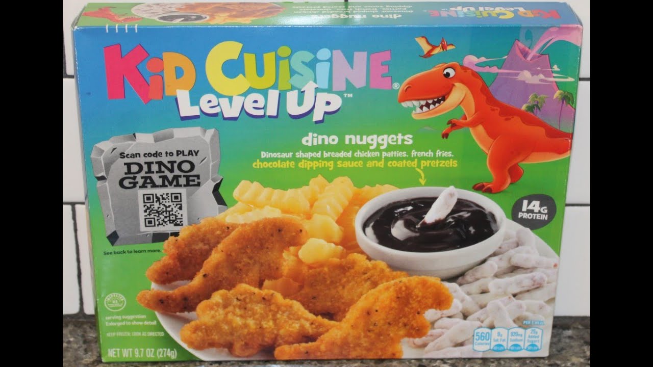 Kid Cuisine Level Up Dino Nuggets, French Fries, Chocolate Dipping Sauce & Coated Pretzels