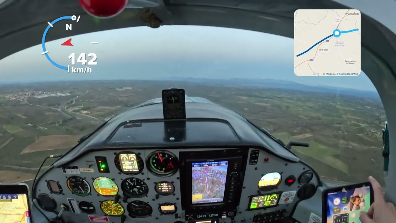 Departure Casarrubios dawn Tecnam P2002