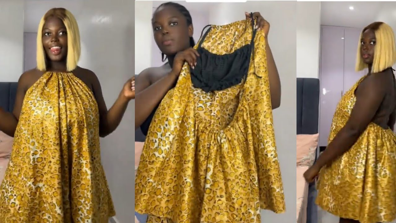 How to Sew PLUS SIZE Backless Halter Neck Summer Dress with ILLUSION BRA