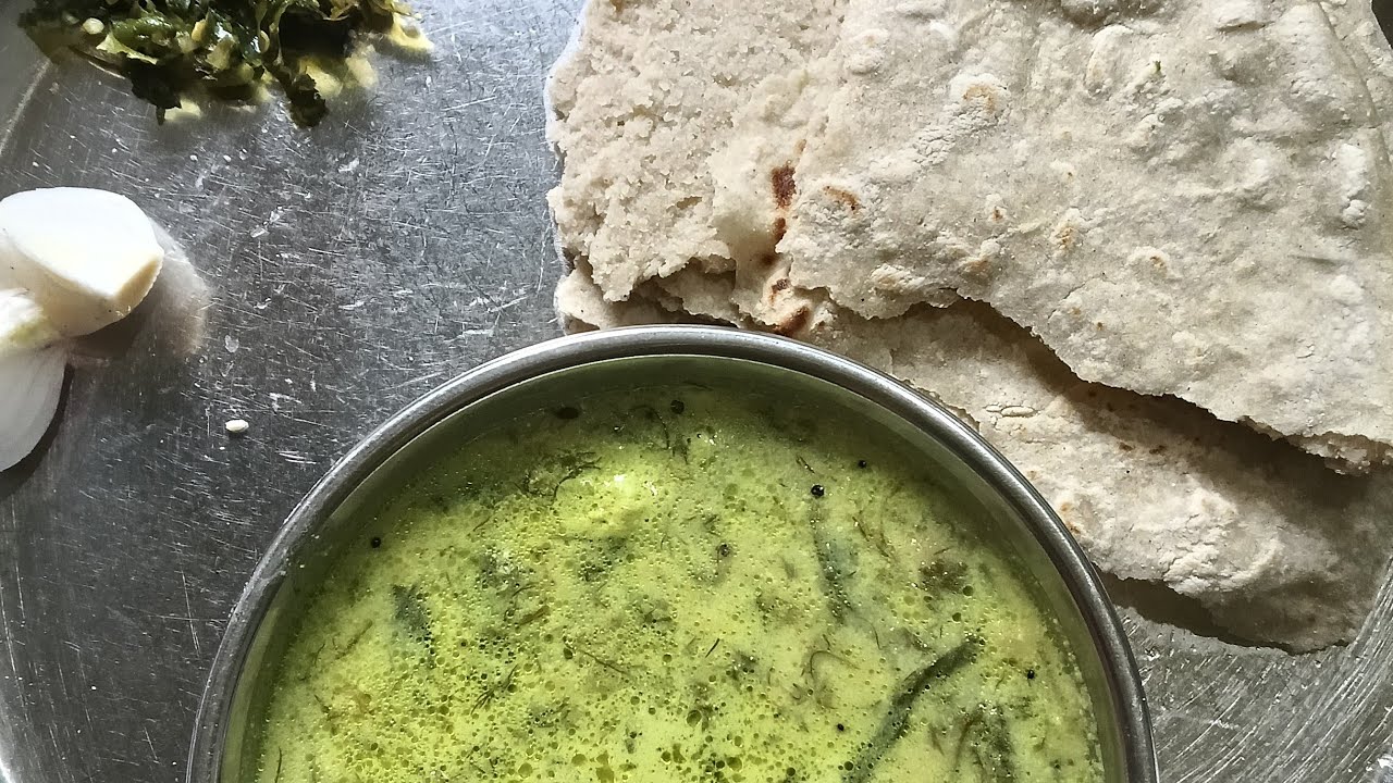 डाळ घालून शेपू पालक ची भाजी