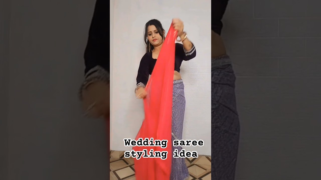 Flowy saree into a stunning drape skirt#saree #sareedrapings #glamebeautysadhana