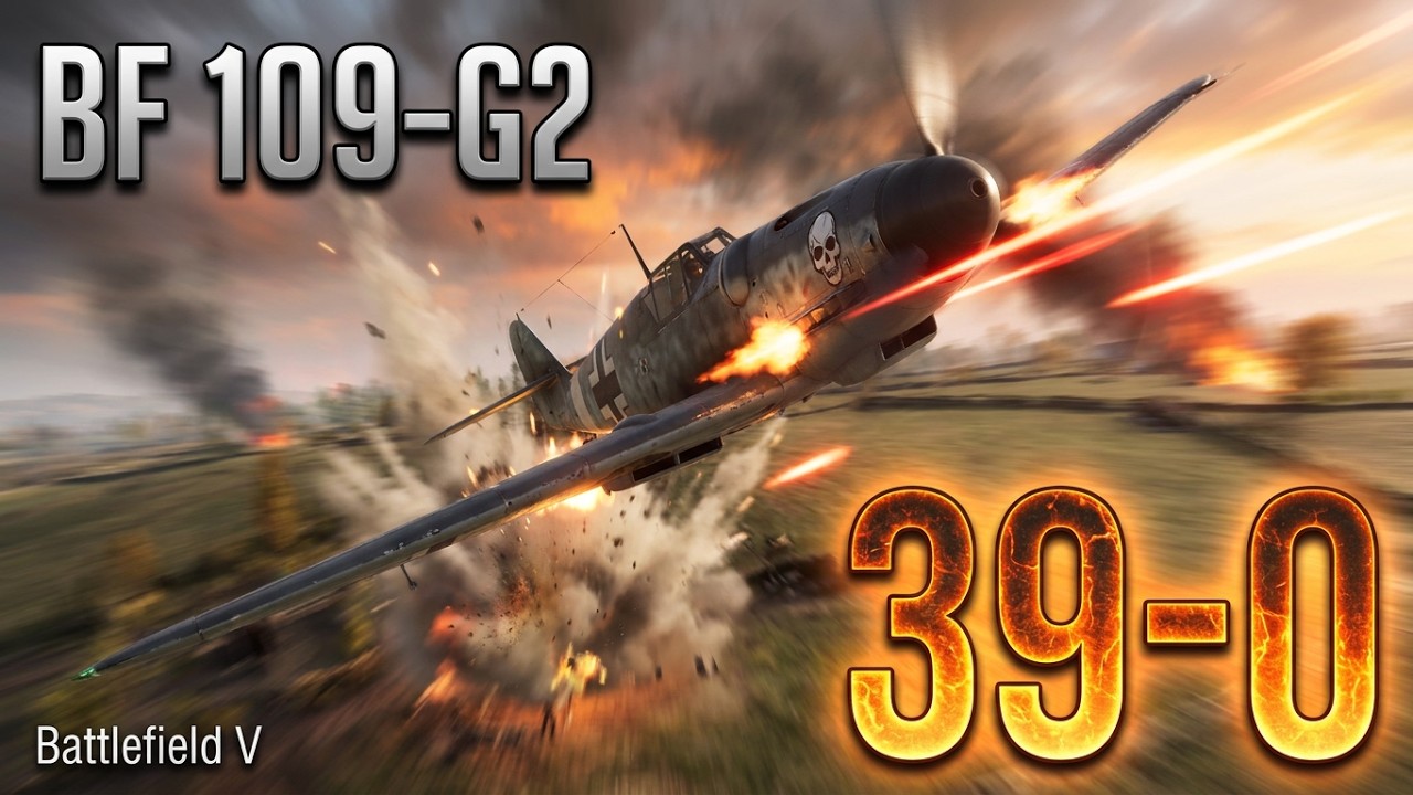 BF 109-G2 Plane Gameplay | Panzer Storm Map | 39-0 | Battlefield V 109-G2 Full Gameplay