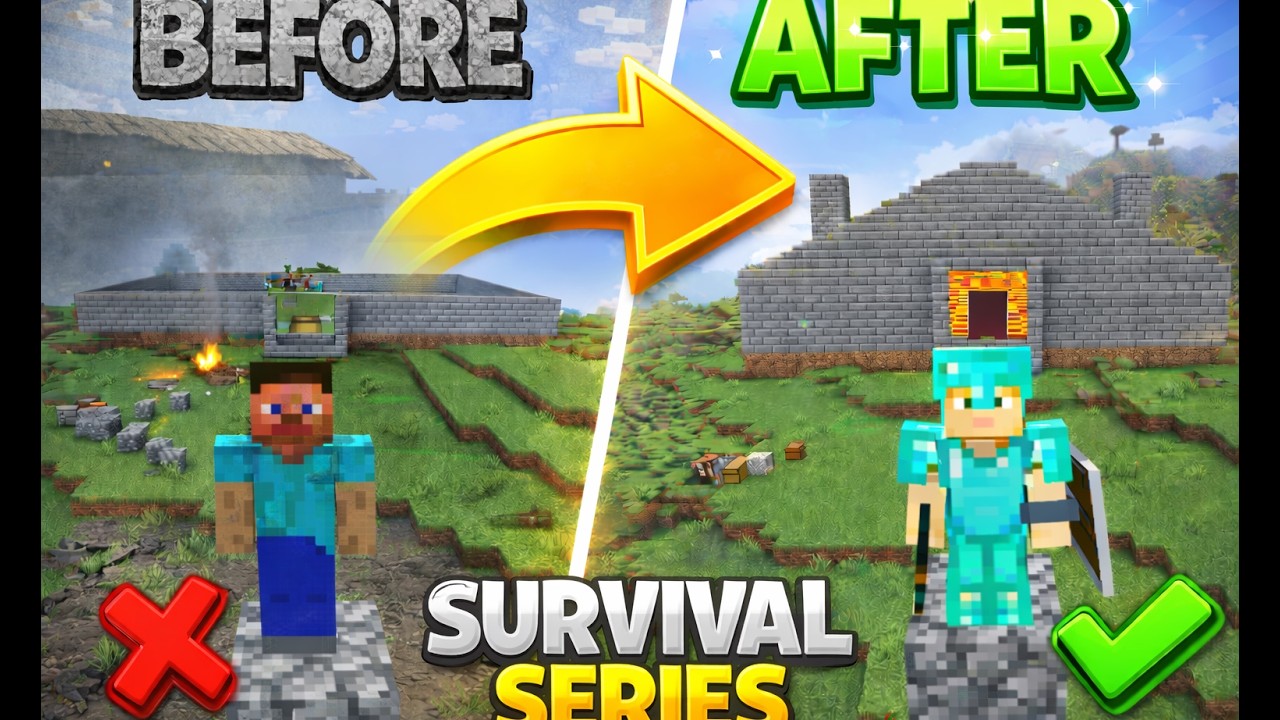 I BUILT AN UNSTOPPABLE CASTLE IN MINECRAFT SURVIVAL! (EP-2) 🏰💪