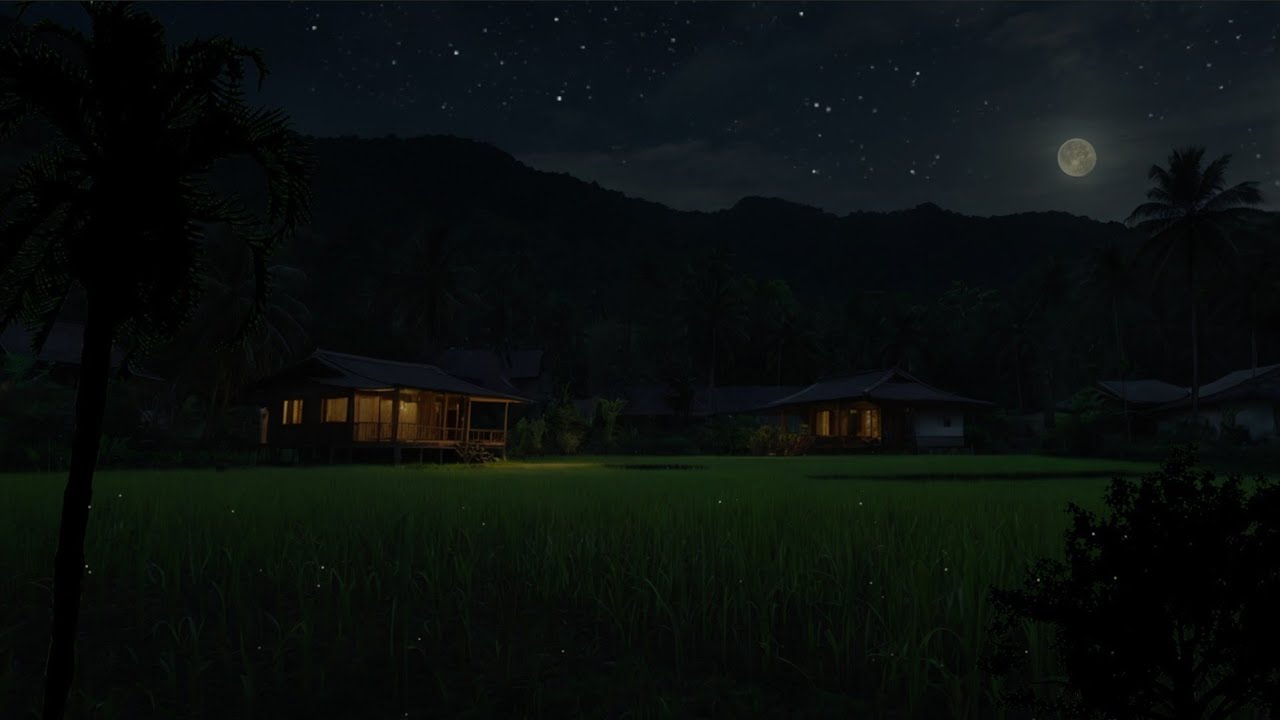 Cricket Sounds in Quiet Night | Nature Ambience for Deep Sleep, Relaxation and Stress Relief 😴