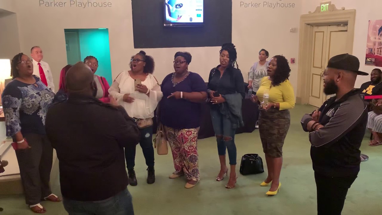 Trey McLaughlin singing “I Shall Wear a Crown” w/ Jonathan Dalberiste and Relentless Overflow Choir