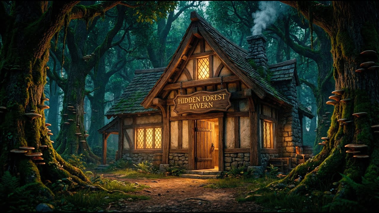 Таверна «Скрытый лес» 🌲 Уютная средневековая атмосфера и расслабляющая музыка для сна