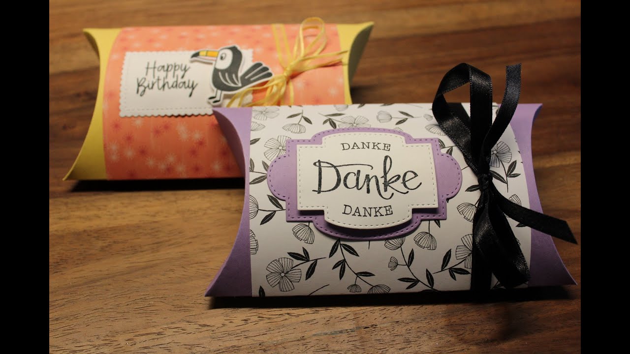 Pillowbox/Kissenschachtel mit dem Produktpaket So Gesagt von Stampin` UP!