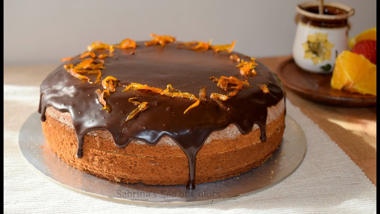 Pastel de naranja y chocolate