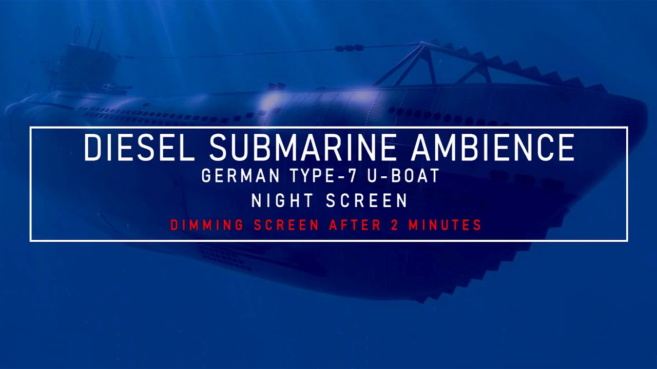 Diesel Submarine Sleep Sounds | German U-Boat | U-Boot | Diesel Engines | Sonar | ASMR | Deep Sleep