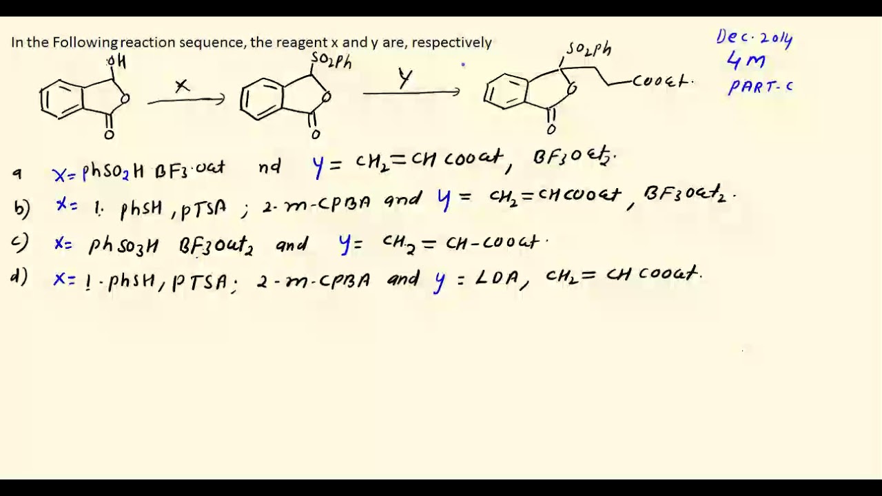 17.csir net chemical science december 2014 part c organic chemistry with mechanisms