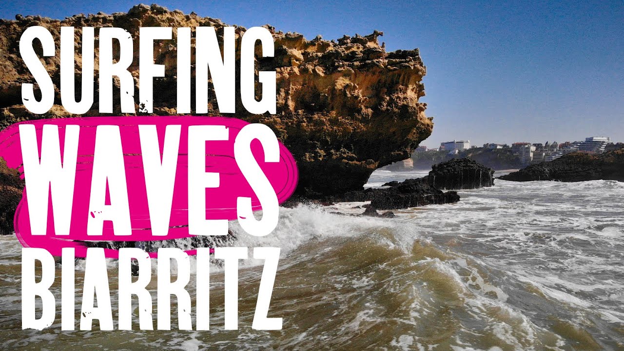 The Dangerous Surf Beach Biarritz | Massive Waves Drone View | New Aquitaine | France