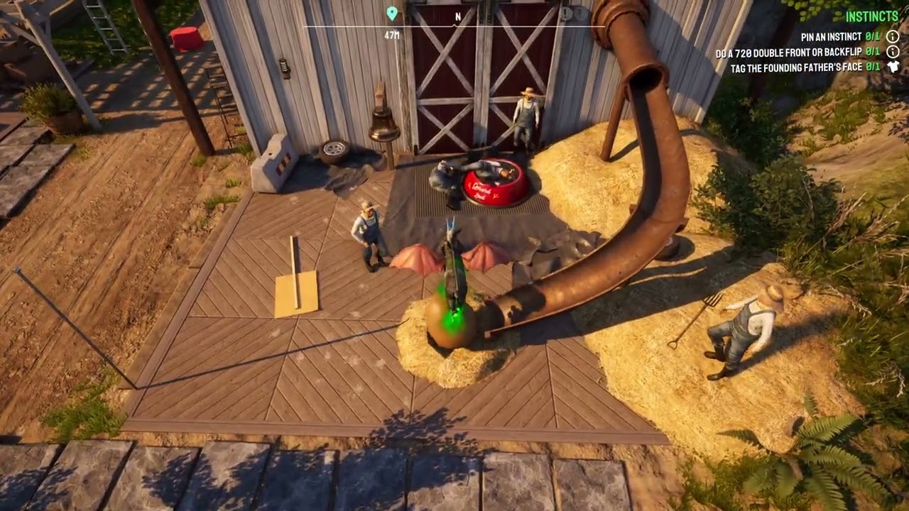 The chicken at a car???