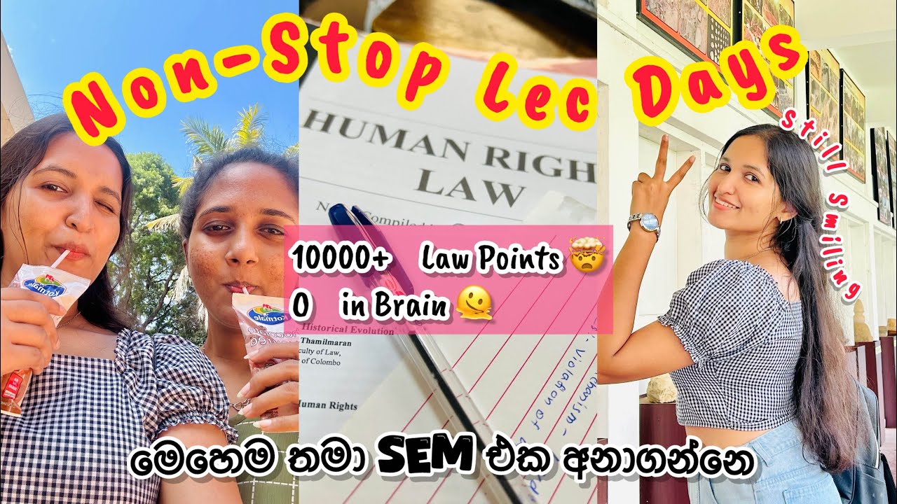 Non-Stop lectures💔 | මෙහෙම නම් එපා වෙනවා 😢 |රාමේන්  🍜 | #law #unilife