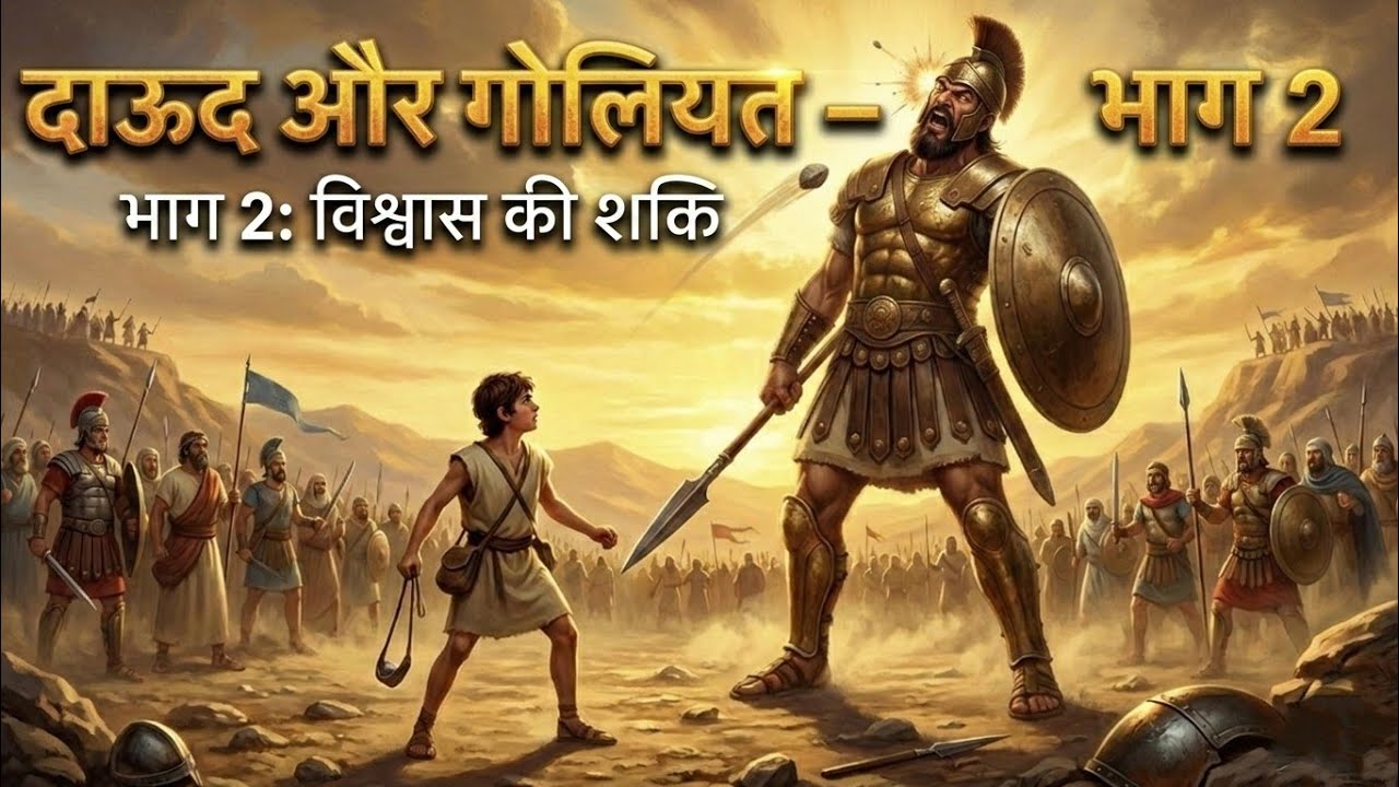 दाऊद और गोलियत – भाग 2 | 40 दिन की चुनौती और एक चरवाहे का साहस | Bible Story in Hindi