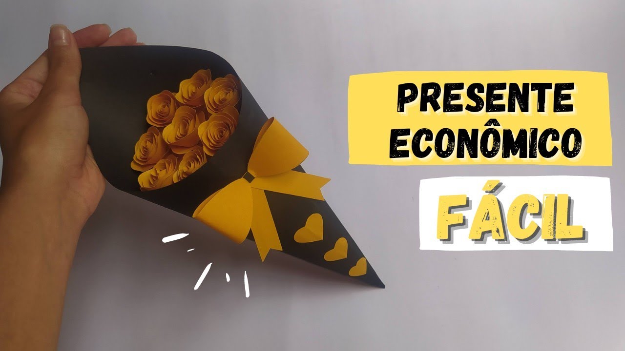 Presente lindo e barato [ BUQUÊ DE FLORES COM PAPEL ] 🌺