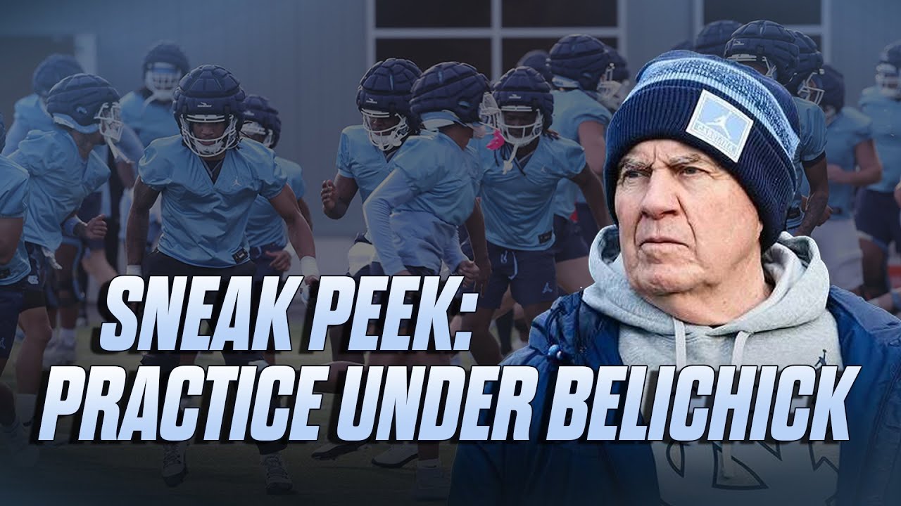 UNC Football Practice Sneak Peek Under Bill Belichick | Inside Carolina