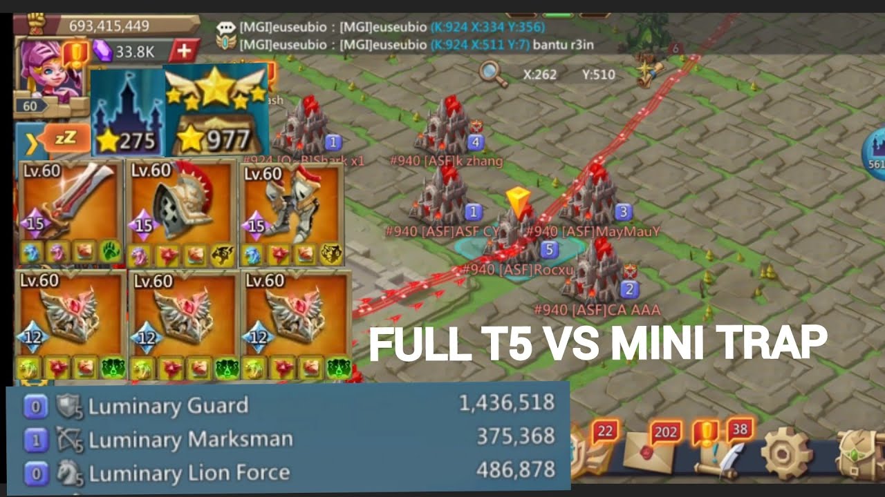 690 M RALLY TRAPP VS TITAN FULL T5.. LORDS MOBILE