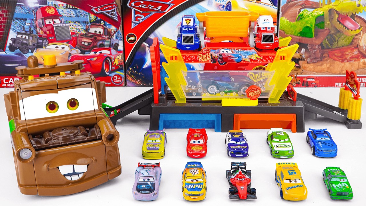 Disney Pixar Cars Unboxing Review | Disney Pixar Cars Color Changers Race Ready Car Wash Playset