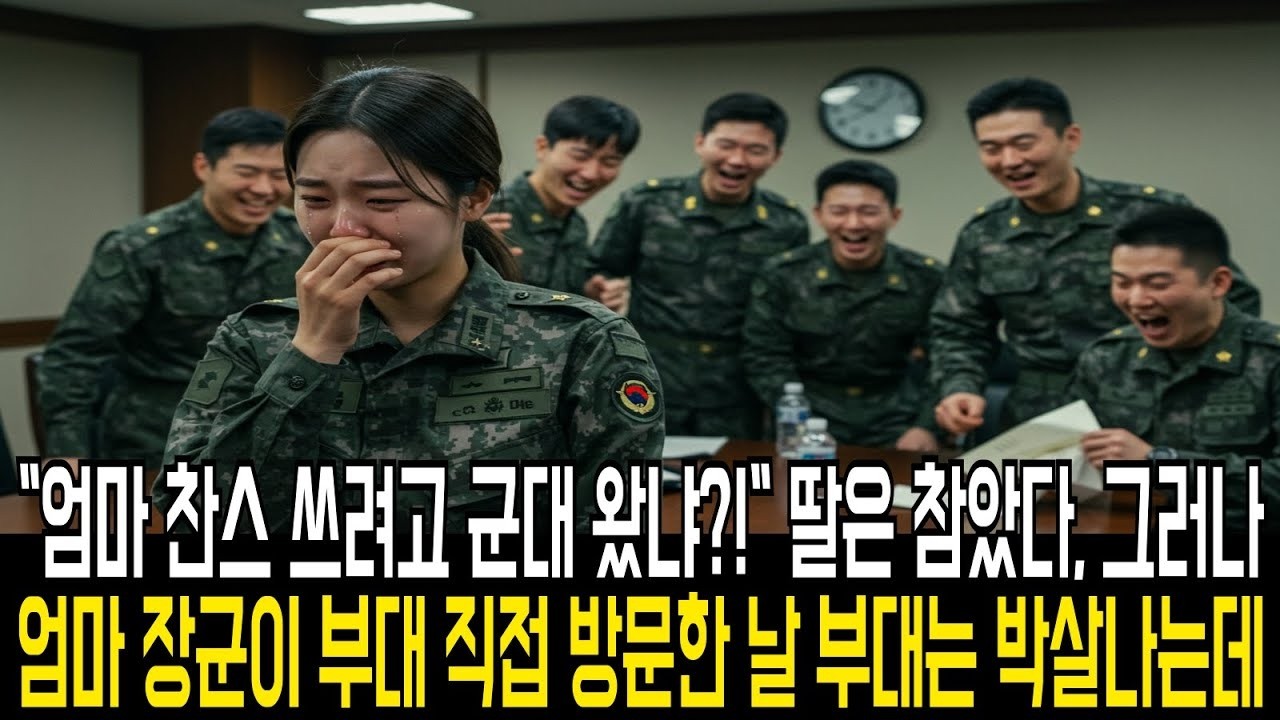 1엄마 찬스 쓰려고 군대왔냐 ' 딸은 꾹 참았다