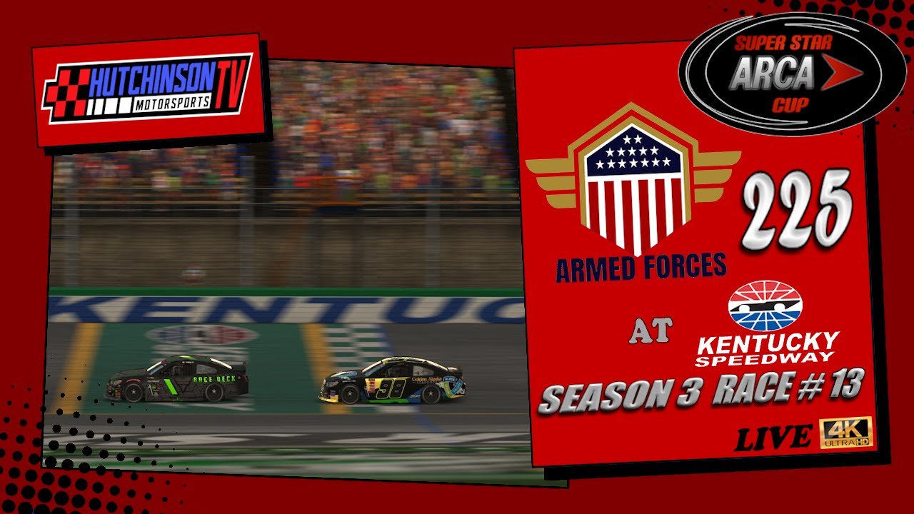 LIVE iRacing Super Star ARCA Cup Series @ Kentucky - Starts at 8:10PM EST