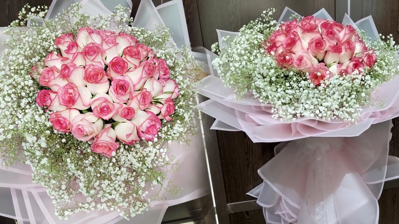 bouquet flower arrangement ideas | bouquet wrapping paper tutorial #bouquet #floraldesign