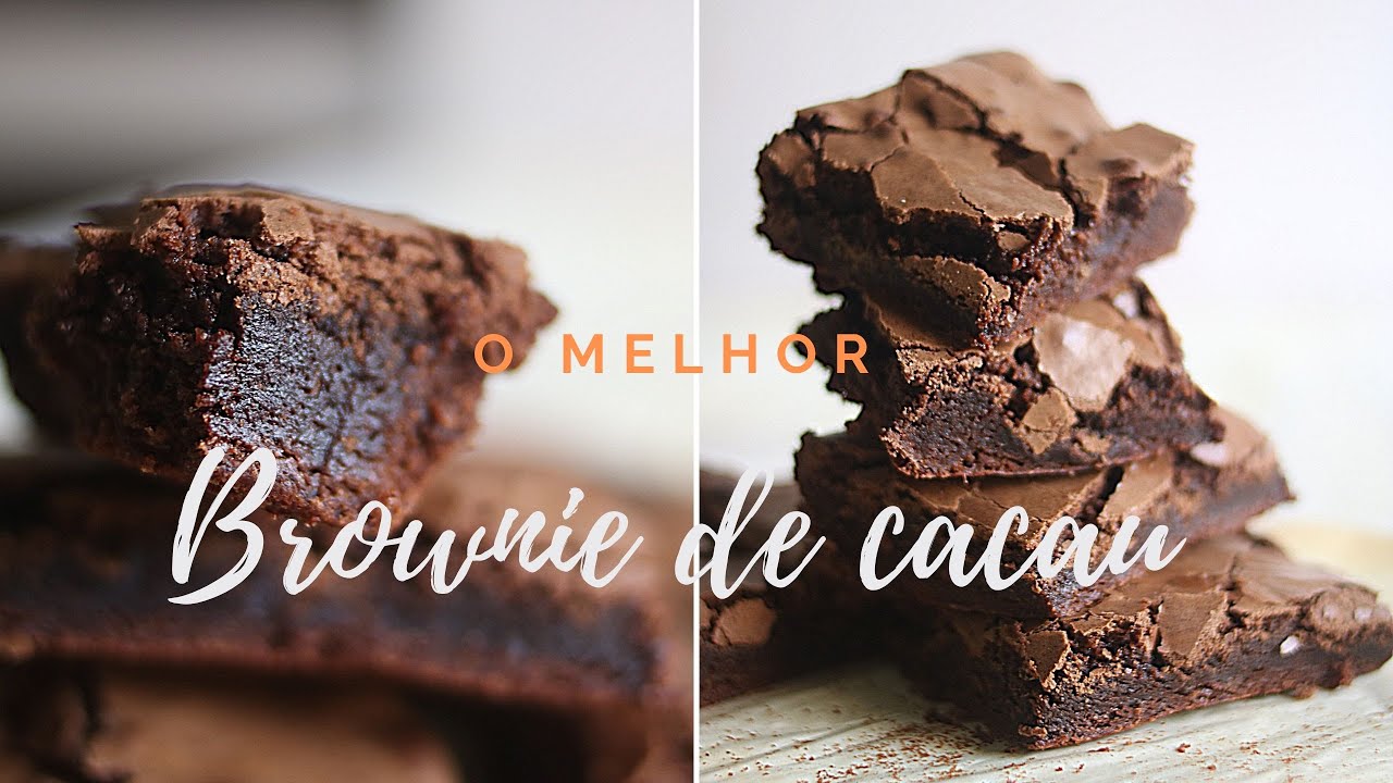 BROWNIE DE CACAU EM PÓ - sem chocolate em barra - muito molhadinho