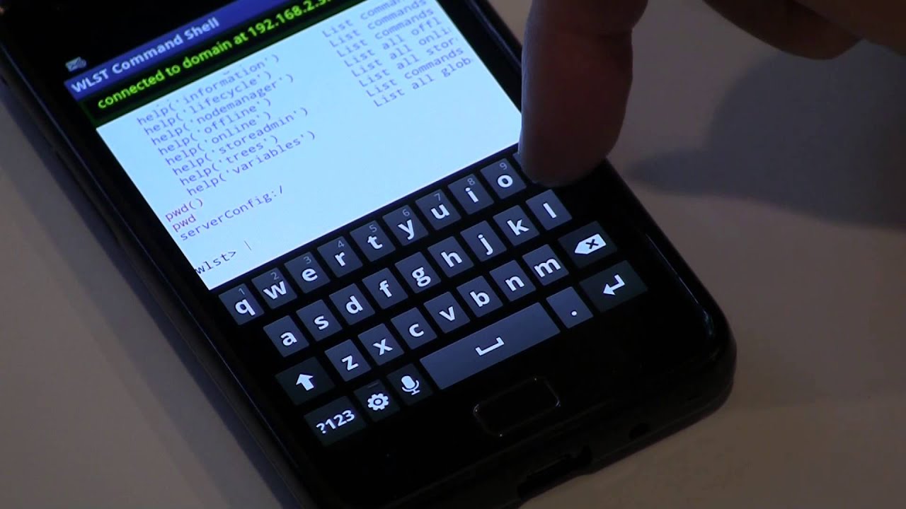 WLST CmdShell for Android Mobile Devices