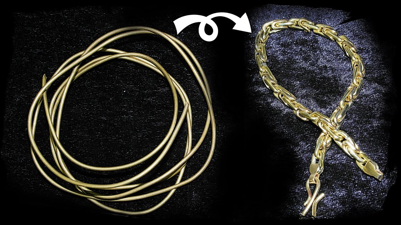 Men's Bracelet | Making The Moscow Bit | Brass Anchor Chain With A Twist ~ by Kryher