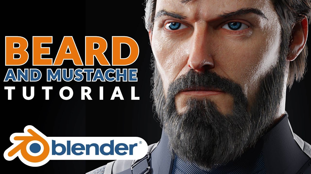 Урок по Blender — как создать реалистичную бороду и усы в Blender | Blender 2.9