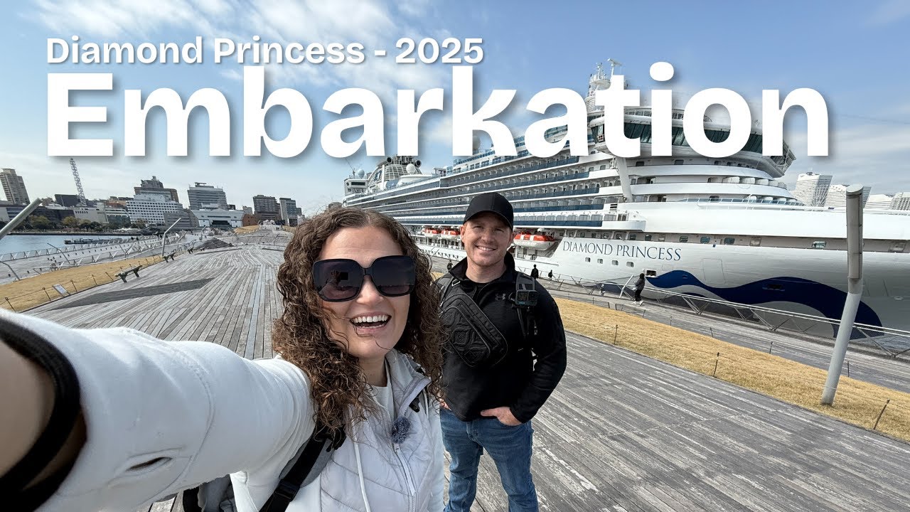 День посадки на Diamond Princess в Иокогаме, Япония | Полная экскурсия по кораблю и первые впечат...