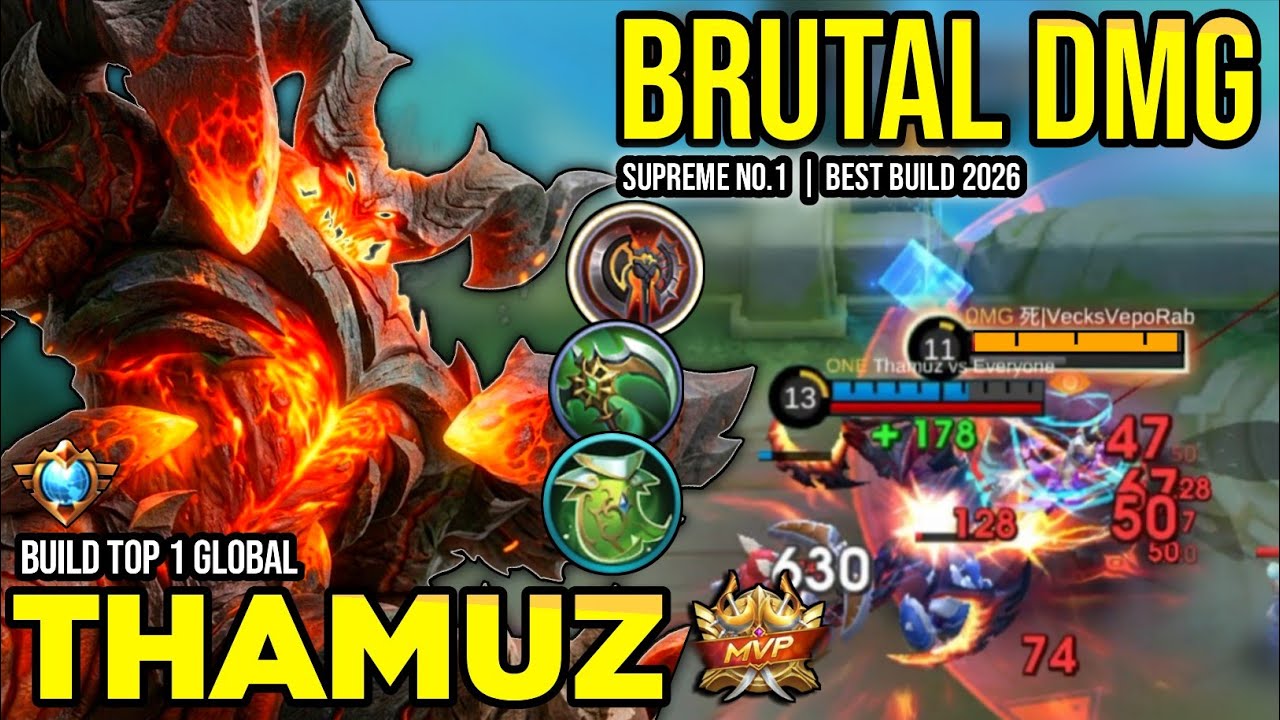 THAMUZ BEST BUILD 2026 | BUILD TOP 1 GLOBAL THAMUZ GAMEPLAY | MOBILE LEGENDS✓