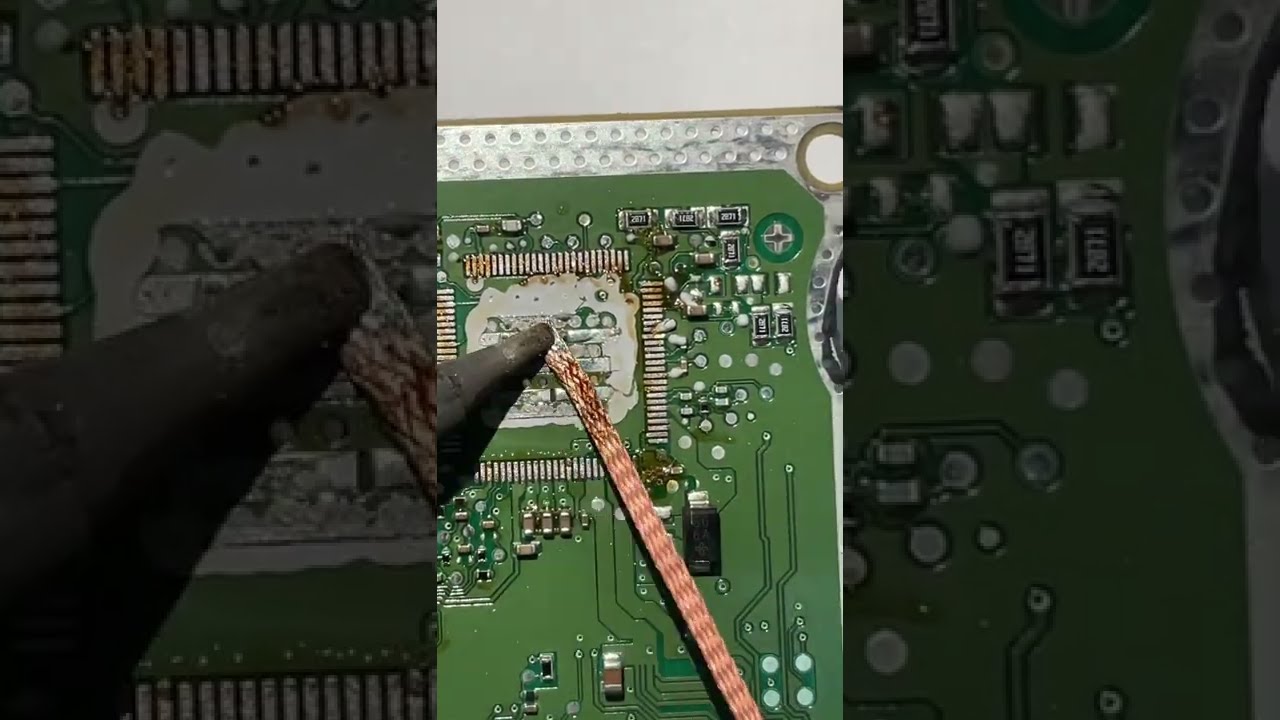 Desolder and solder an IC driver from an ECU