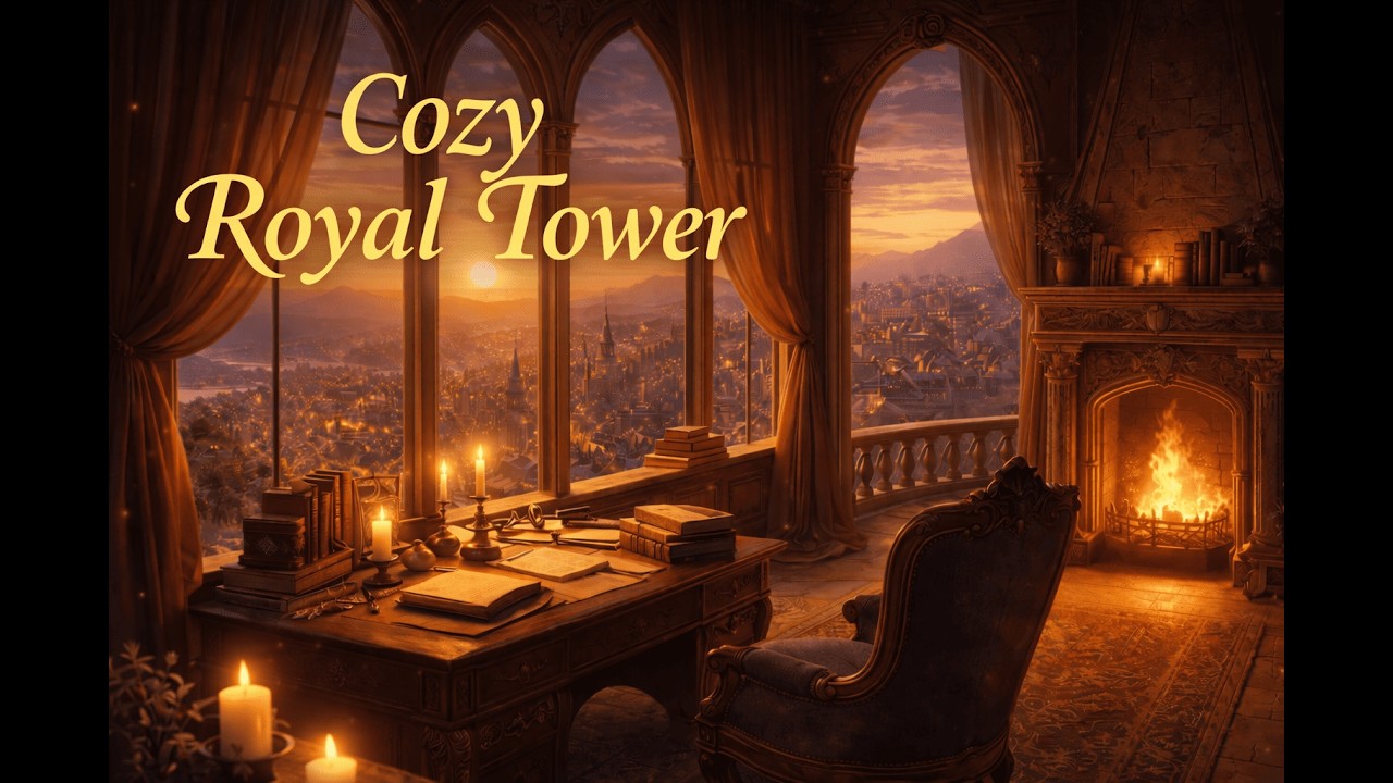 Fantasy Royal Tower Study | Cozy Lo-fi Atmosphere for Reading & Focus