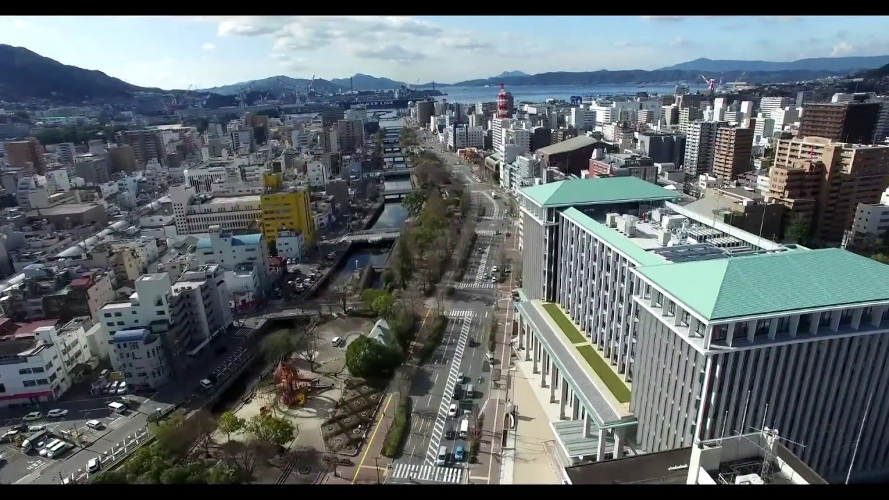 呉市役所新庁舎 空撮映像