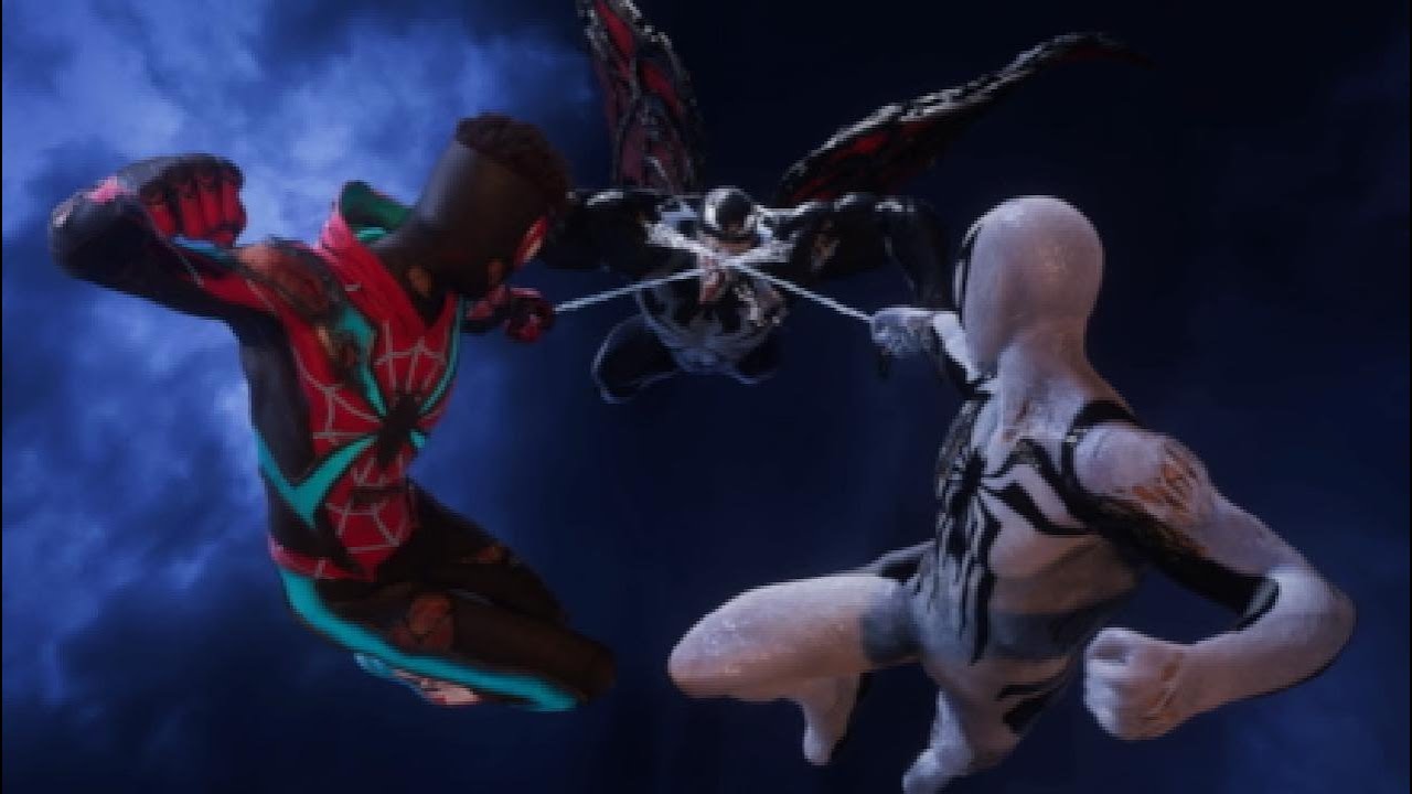 Spider-Man 2 ( Venom vs equipo arácnido el final)