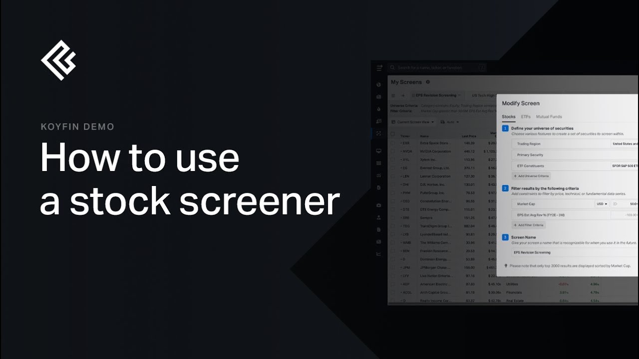 How to Use a Stock Screener