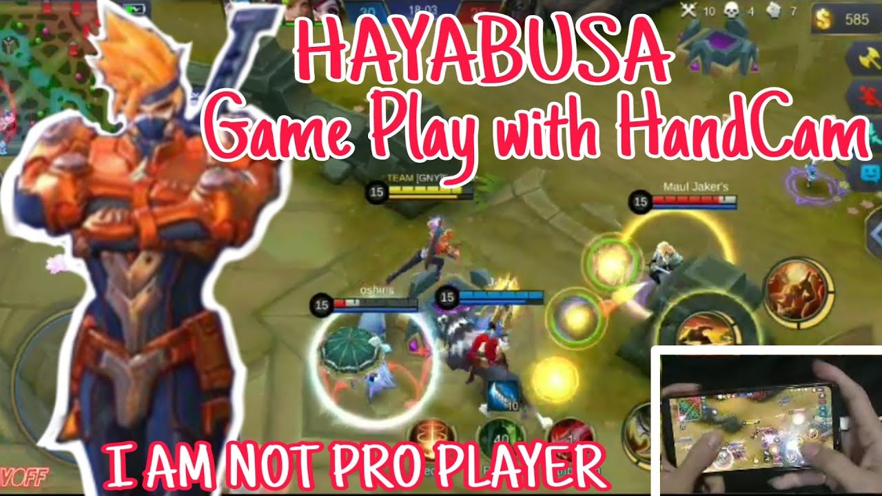 GAMEPLAY HAYABUSA WITH HANDCAM - I AM NOT A PRO PLAYER | MOBILE LEGENDS
