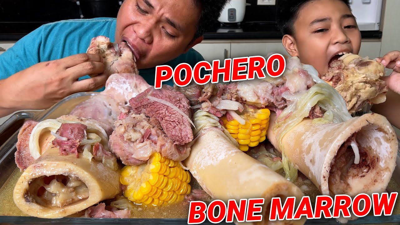 Pochero with Bone Marrow Mukbang | Masarap sa malamig na panahon