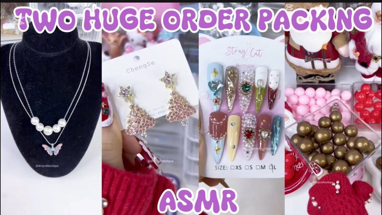 TWO HUGE ORDERS PACKING 😻✨(ASMR)||SMALL BUSINESS 