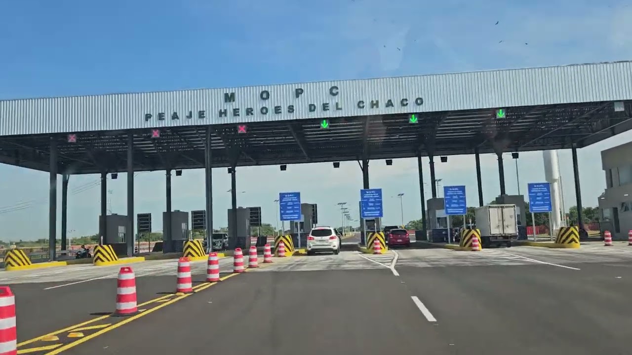 Recorriendo el Puente Héroes del Chaco hasta Nueva Asunción Paraguay.