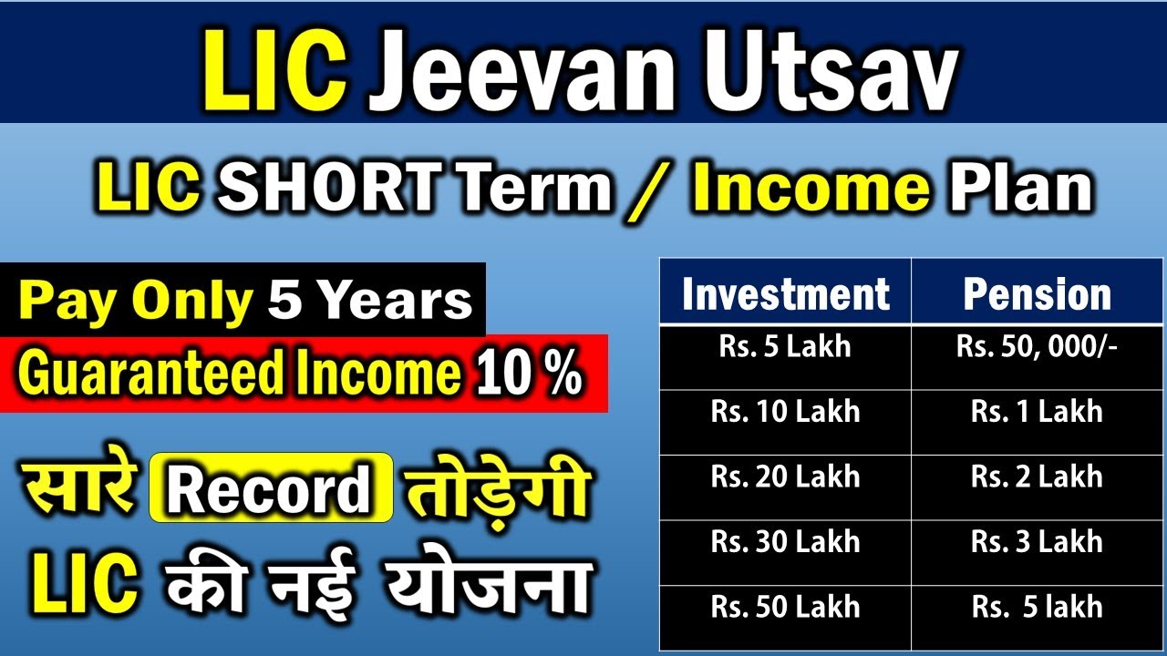 LIC Jeevan Utsav | LIC Guaranteed Pension Plan | LIC Jeevan Utsav 871