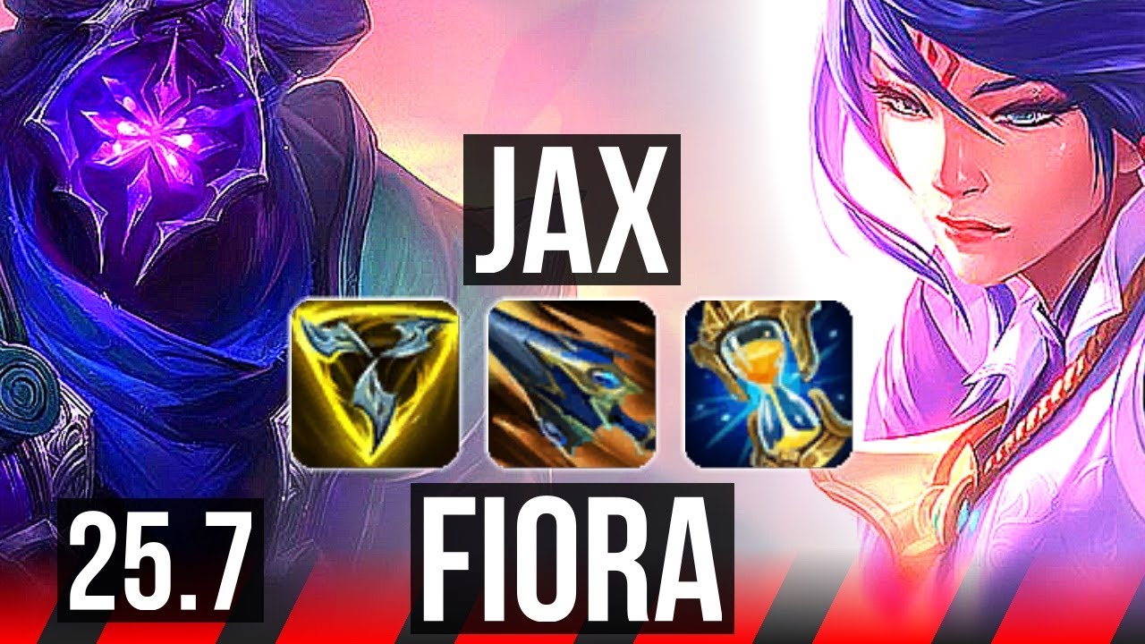 JAX vs FIORA (TOP) | 8/1/1, Dominating | KR Challenger | 25.7
