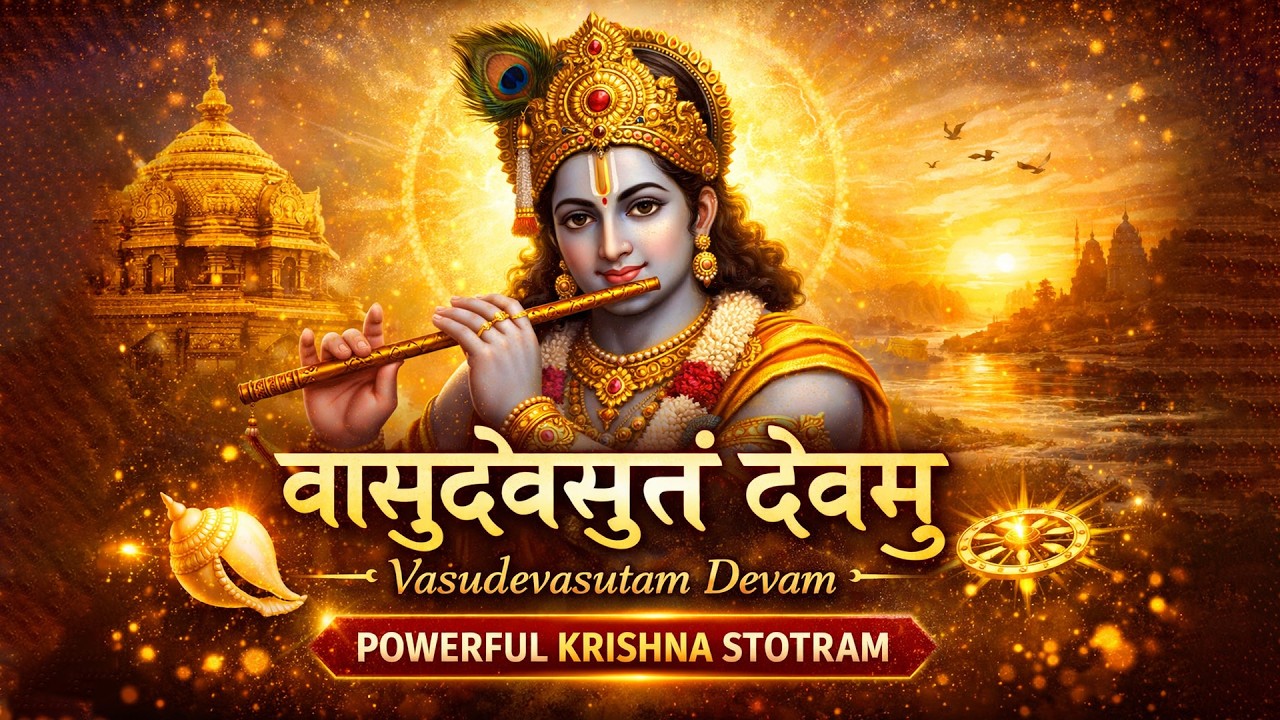 Vasudevasutam Devam 🔱 Powerful Krishna / Vishnu Stotram | श्री वासुदेवसुतं देवम् | Daily Bhakti