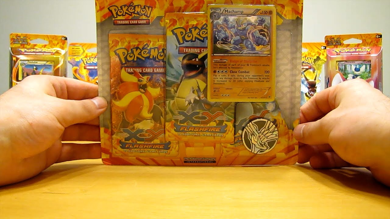 Machamp Flashfire Pokemon Blister Pack Opening