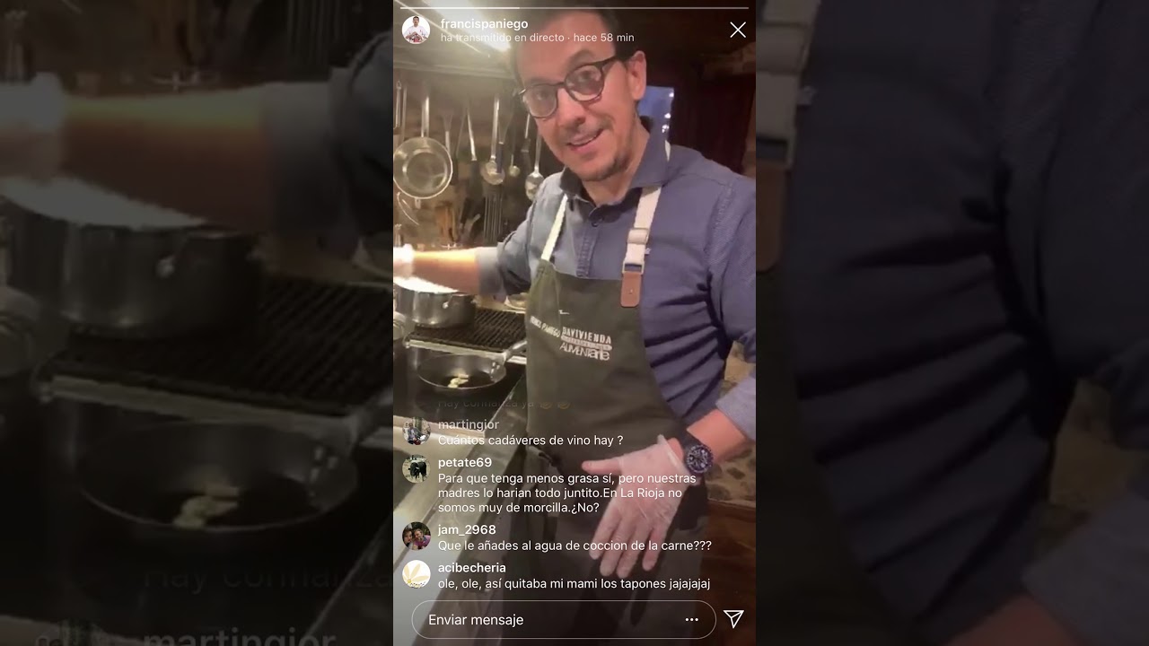 Francis Paniego cocina Caparrones a la Riojana con sus Sacramentos
