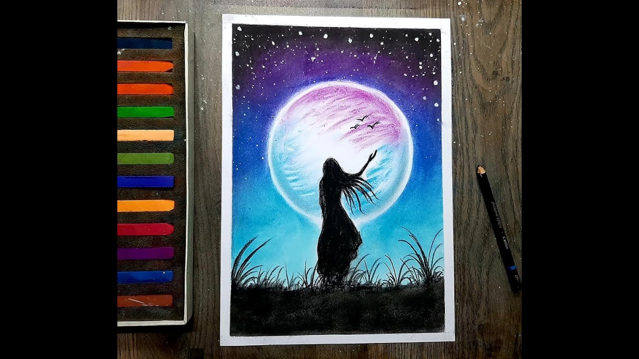 Easy And Beautiful Scenery Drawing Wish Soft Pastels | Step By Step Soft Drawing For Beginners