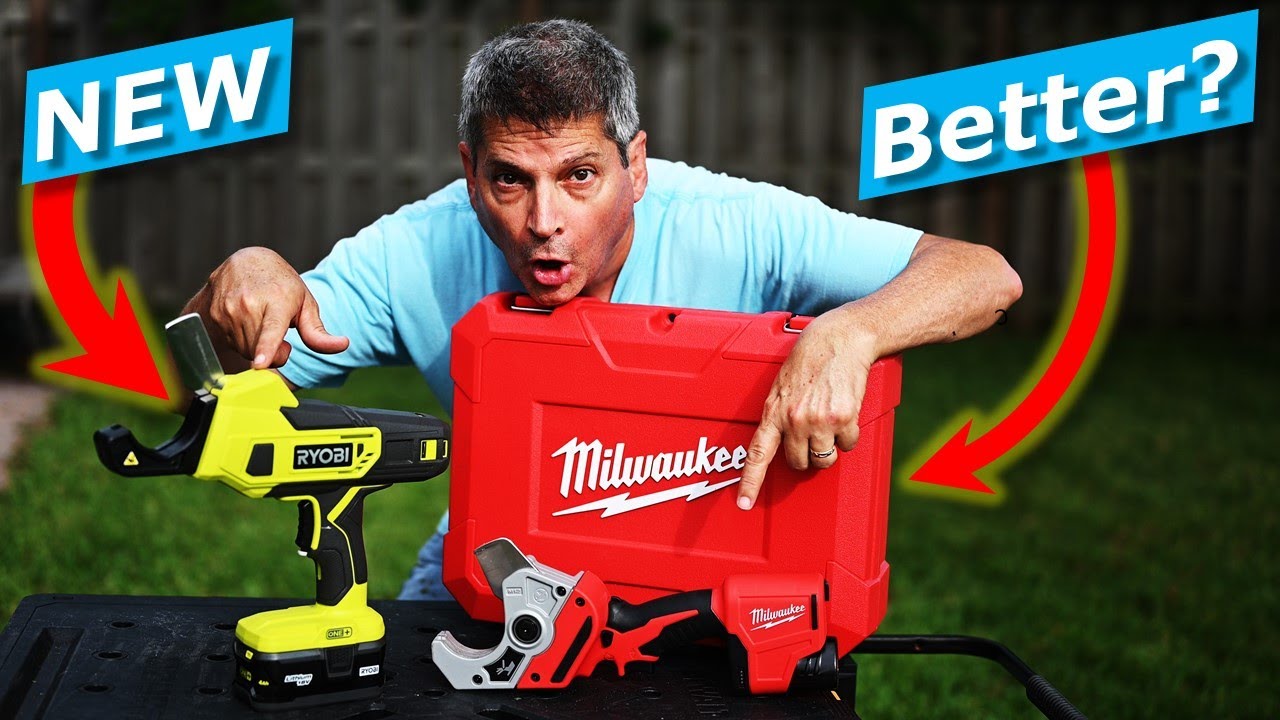 Ryobi PVC Pex Cutter Tool VS Milwaukee PVC Shear: Which is Better? Plumbers Tools 2470-21 P593
