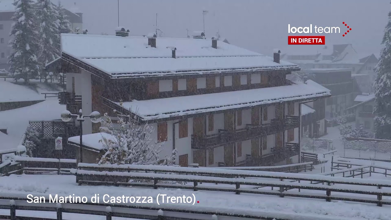 LIVE Risveglio sotto la neve sulle Dolomiti: diretta da San Martino di Castrozza