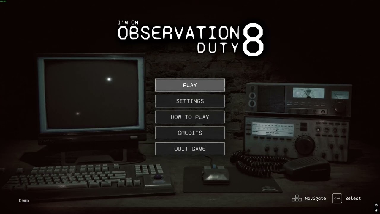 I'm on Observation Duty 8 - Menu Theme