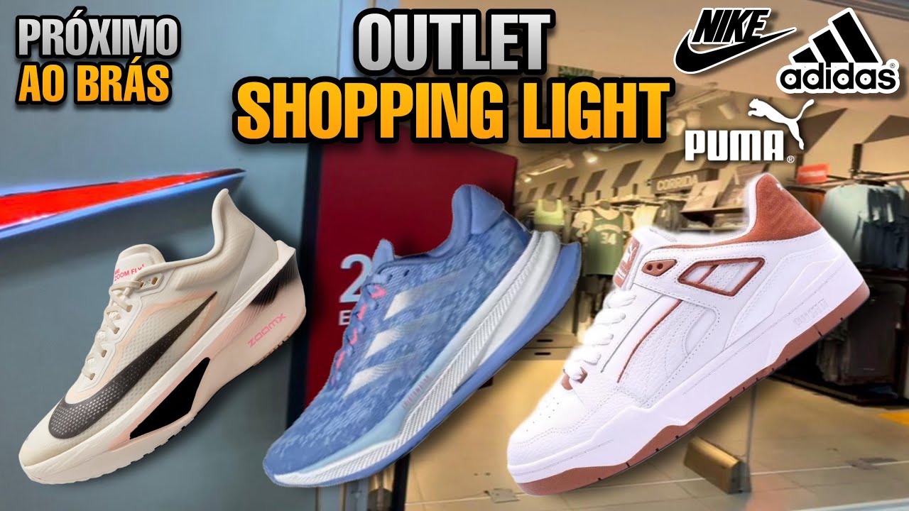 OUTLET SHOPPING LIGHT- NIKE, PUMA E ADIDAS COM ATÉ 40% OFF!! PRÓXIMO AO BRÁS!!!!!!! 